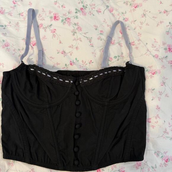 Out From Under Dehlia ribbon trim corset top - Picture 4 of 6